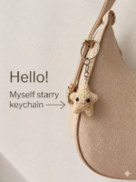 Handmade Crochet Star Keychain - Image 2
