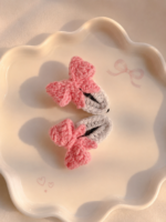 Handmade Crochet Bow Clip