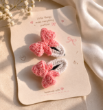Handmade Crochet Bow Clip - Image 2