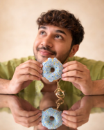 Crochet Donut Keychain
