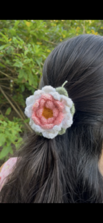 Crochet Lotus Hair Clip - Image 3