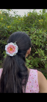 Crochet Lotus Hair Clip - Image 2