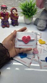 Crochet Heart Rakhi - Image 2