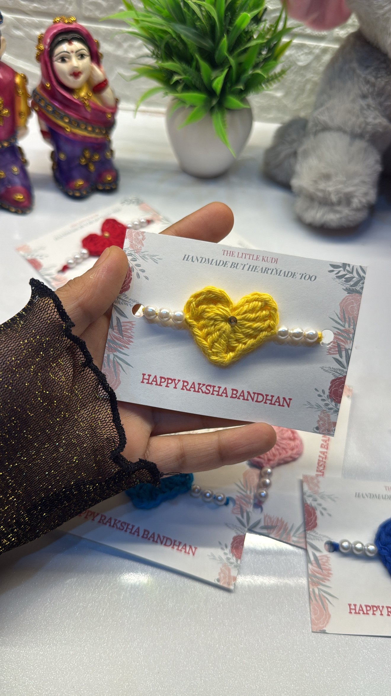 IMG_0080.JPG Crochet Heart Rakhi - Image 1