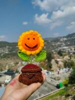 The Sunny Duo: Handmade Crochet Sunflower Pot - Image 5