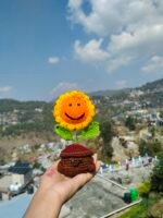 The Sunny Duo: Handmade Crochet Sunflower Pot