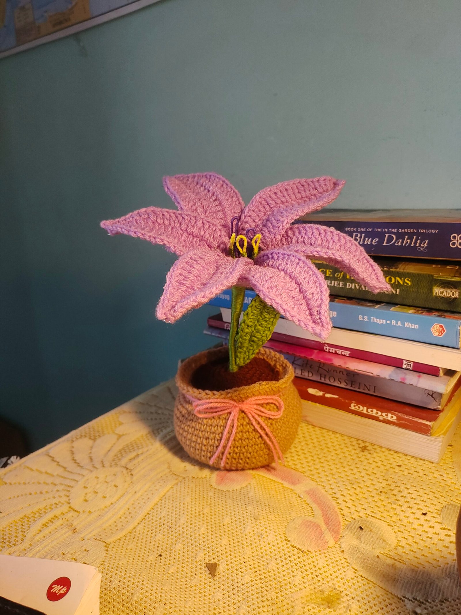 IMG_20260617_104040.jpg Lavender Lily Crochet Plant - Image 1