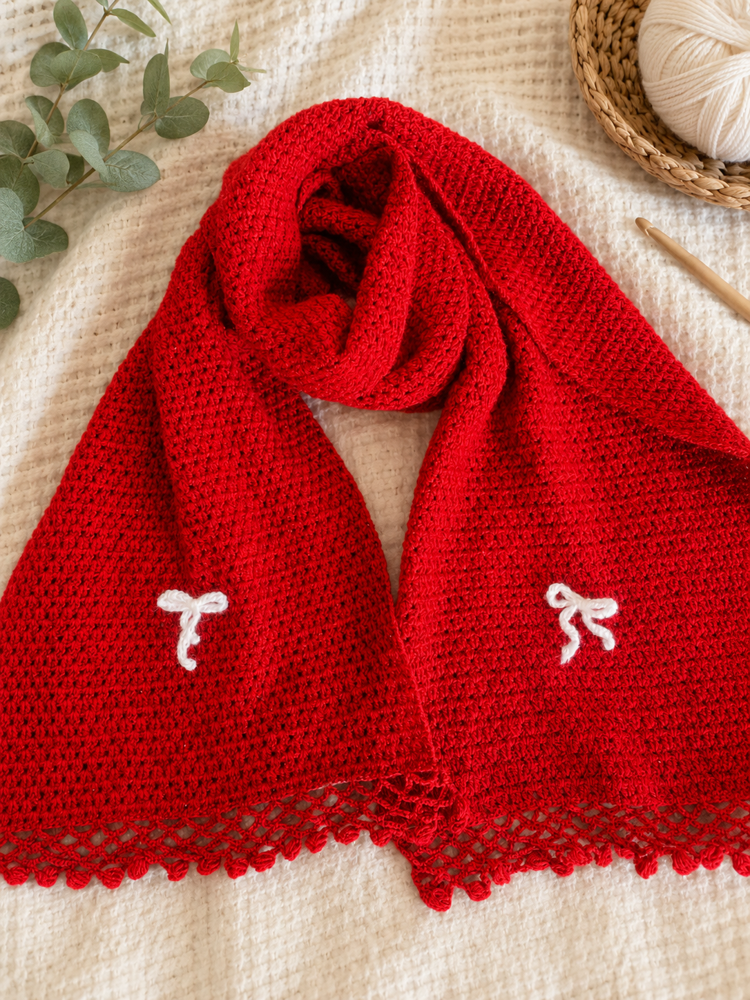 IMG_2096 Red Thread Scarf - Image 1