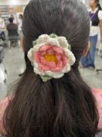 Crochet Lotus Hair Clip - Image 4