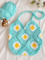 Daisy Crochet Shoulder Bag - Image 2