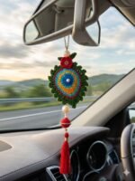 Peacock Feather Car Hanging