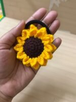 Double Layer Sunflower Hair Tie (Sold Individually) - Image 3