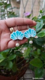 Shell Earrings Resin Finish - Image 2