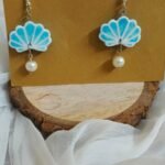 Shell Earrings Resin Finish