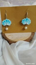 Shell Earrings Resin Finish