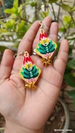 Lotus Strokes Earrings - Image 3
