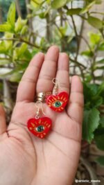 Heart evil eye earrings - Image 4