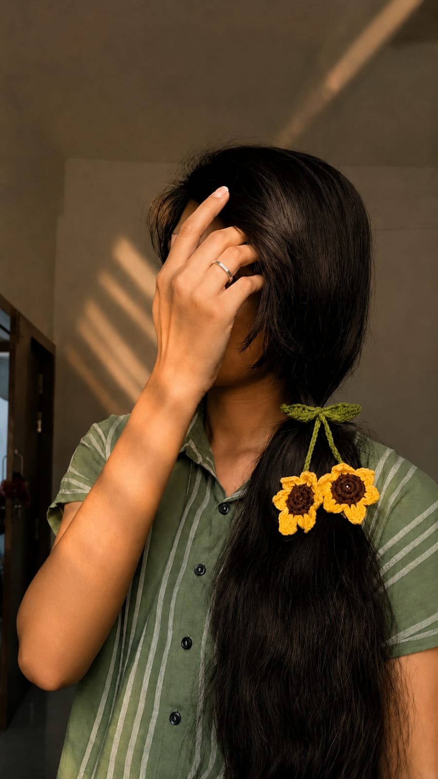 WhatsApp Image 2026-06-28 at 9.43.19 AM (1) Sunflower Hair-Tie + Keychain - Image 1