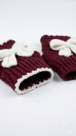 Bow-Accent Fingerless Gloves - Image 2