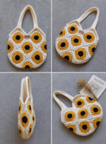 Sunflower Crochet Tote Bag - Image 2