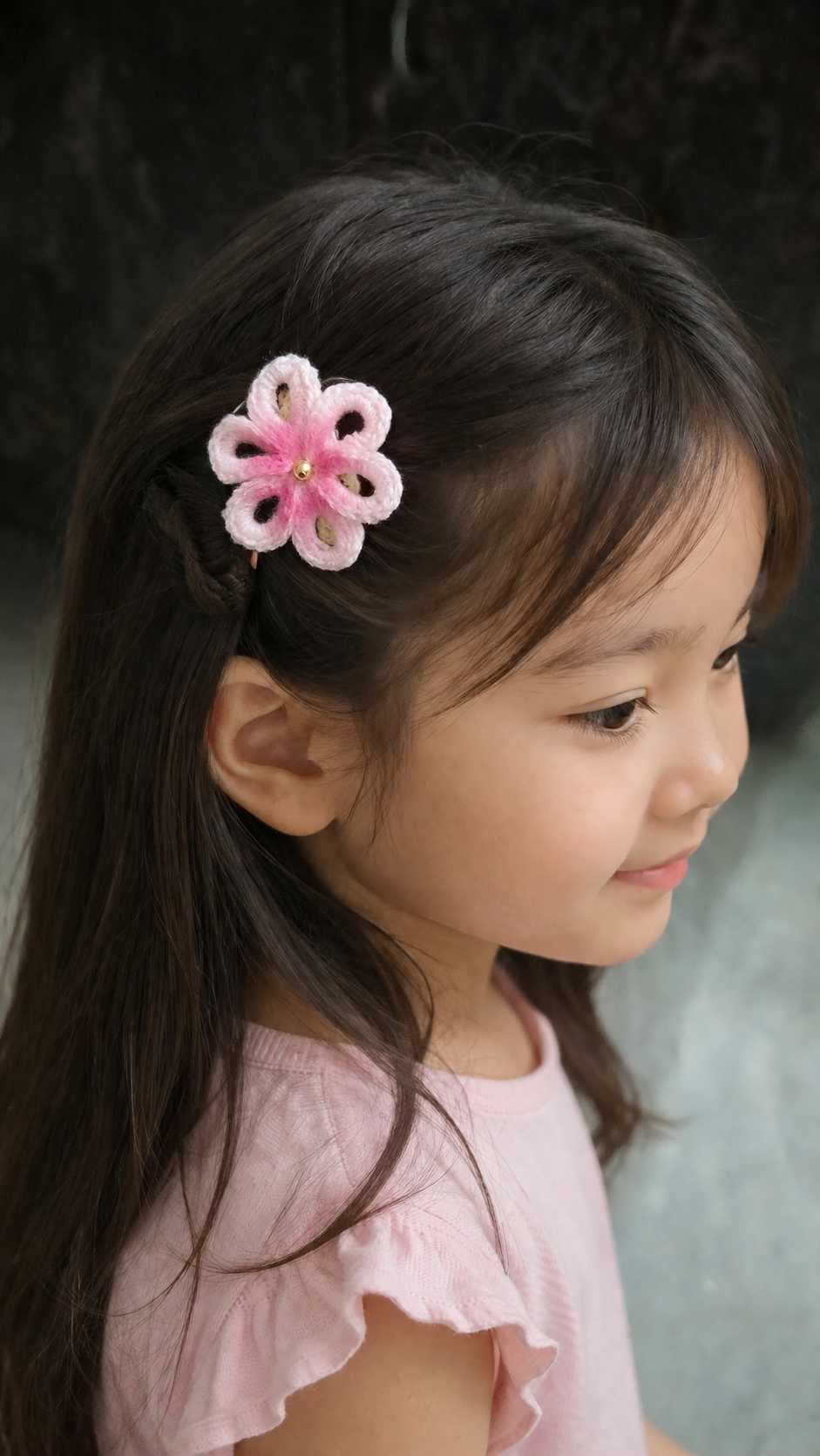8ba86005-664a-4910-bf3e-8e93aafe405c Cherry Blossom Crochet Hair Clip - Image 1