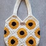 Sunflower Crochet Tote Bag