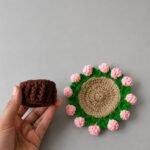 Crochet Flower Coaster with Pot