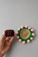 Crochet Flower Coaster with Pot