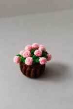 Crochet Flower Coaster with Pot - Image 3
