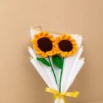 Twin Sunflower Crochet Bouquet
