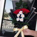 Crochet Rose & Daisy Bouquet