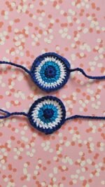 Evil Eye Crochet Rakhi (Sold Individually)