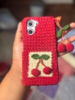 Cherry Charm Crochet Phone Case (vivo Y56)