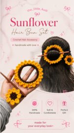 Sunflower Hair Accessory - Image 2