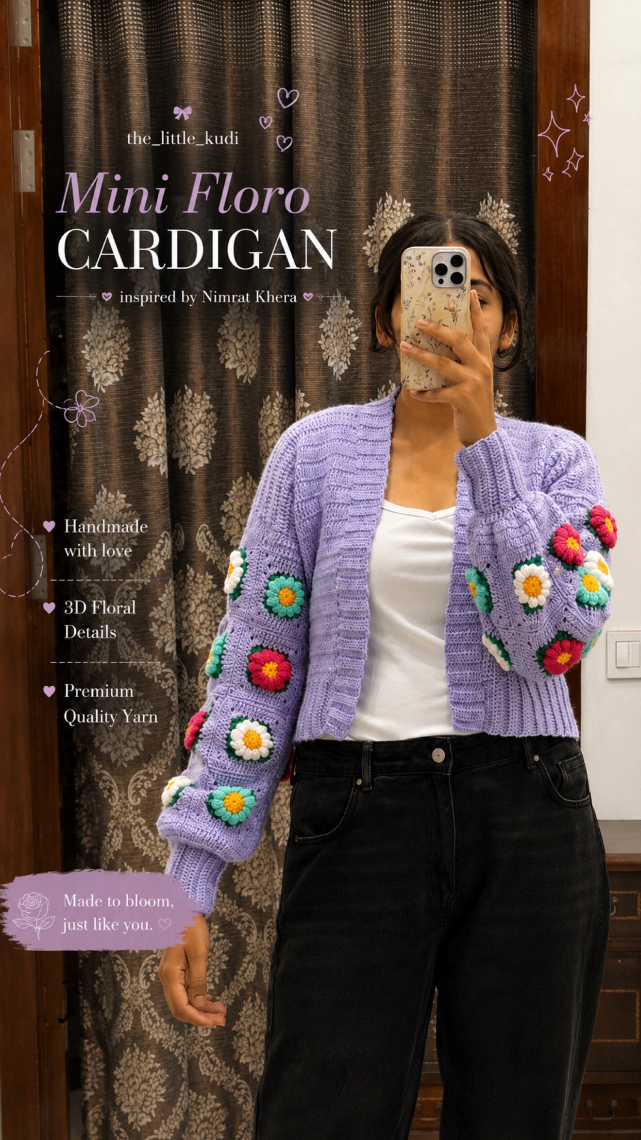 IMG_1161.JPG Mini Floral Cardigan (M Size) - Image 1