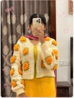 Rose Cardigan (Inspired By Nimrat Khera) M Size - Image 4