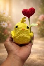 Little Chick with Heart Flower - Image 2