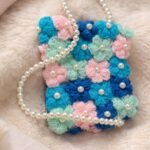 Floral & Pearl Bead Mini Bag