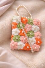 Floral & Pearl Bead Mini Bag - Image 2