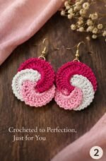 Spiral Swirl Crochet Earrings - Image 2