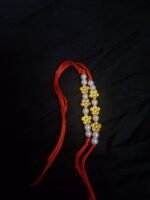 Golden Blossom & Pearl Beaded Rakhi - Image 2