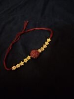 Rudraksha & Golden Blossom Rakhi - Image 2