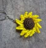 Crochet Sunflower Keychain - Image 2