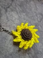 Crochet Sunflower Keychain