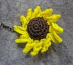 Crochet Sunflower Keychain - Image 3