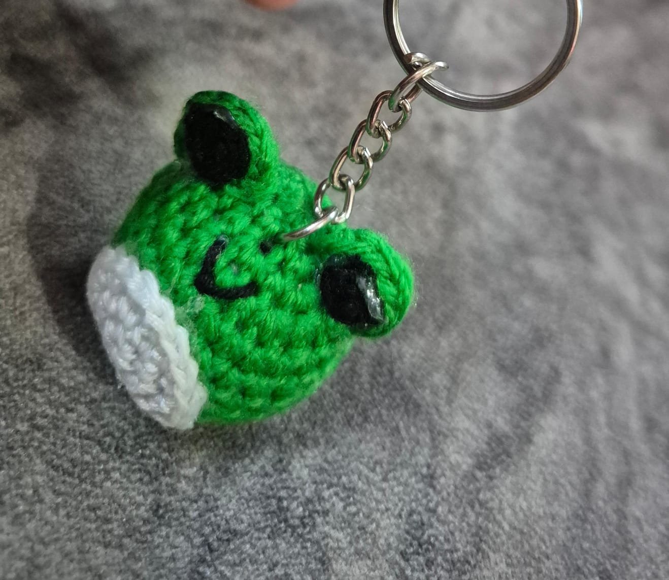 WhatsApp Image 2026-09-04 at 1.10.00 PM Crochet Frog Keychain - Image 1