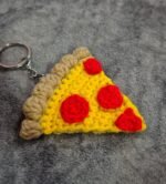 Crochet Pizza Keychain - Image 3