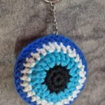 Crochet Evil Eye Keychain