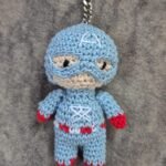 Crochet Captain America Keychain