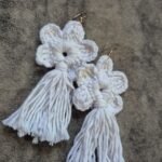 Floral Tassel Crochet Earrings